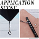 GORGECRAFT 42PCS Anti-Lost Necklace Lanyard Set Including 6PCS Anti-Loss Pendant Strap String Holder with 36PCS Black Silicone Rubber Rings for Office Key Chains Outdoor Activities DIY-GF0008-05-5