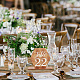 Ph pandahall 25 set numeri da tavolo con base in legno esagonale numeri da tavolo per ricevimento di nozze supporto autonomo centrotavola per matrimoni per banchetti ristorante decorazioni per feste piccole imprese 3.3x3.3 pollici DIY-WH0002-33-6