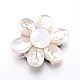 Gros pendentifs de fleur en coquillage blanc SSHEL-I015-07B-2