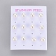 Orecchini a bottone in plastica imitazione perla STAS-D0001-03-4