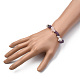 Bracelets extensible avec perles en pierre précieuse BJEW-JB01824-04-4