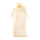 オーガンジーバッグ巾着袋  長方形  ゴールド  37x14cm OP-WH0005-08-2