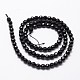 Brins de perles d'onyx noir naturel G-G736-14A-4mm-2
