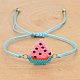 Friendship Watermelon Loom Pattern Seed Beads Bracelets for Women BJEW-A121-41A-3