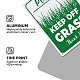 GLOBLELAND 2 Pack Keep Off The Grass Caution Signs Grass Signs Aluminum Grass Warning Signs Metal Grass Safety Signs DIY-GL0003-64A-6