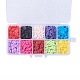 10 couleurs de perles d'argile polymère faites à la main écologiques CLAY-JP0001-01-6mm-3