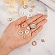 Biyun 16Pcs 16 Style Brass Pendant Cabochon Settings & Cabochon Connector Settings FIND-BY0001-13-6