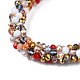 Bracelet extensible au crochet en perles de verre BJEW-T016-09F-2