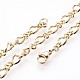 Ion Plating(IP) 304 Stainless Steel Figaro Chain Bracelets BJEW-P236-23G-2