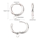 201 Stainless Steel Huggie Hoop Earring Findings STAS-P283-01D-S-4