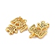 Brass Micro Pave Cubic Zirconia Charms ZIRC-A021-54G-B-2