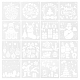 16 feuilles 16 pochoir de dessin pour animaux de compagnie DIY-SZ0003-80-1