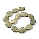 Fili di perline in pietra di serpentino naturale / pizzo verde G-P469-02-4