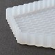 ハニカムテーマ六角カップマットシリコンモールド  レジン型  DIYUV樹脂とエポキシ樹脂のクラフトメイキング用  ホワイト  12.4x11x0.9cm DIY-I088-07-5