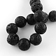 Dyed Natural Lava Gemstone Round Bead Strands G-R293-12-2