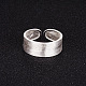 Lujosos anillos de dedo con banda ancha de plata de ley 925 JR178A-3