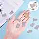 PandaHall Elite 30 pcs Heart Shape 304 Stainless Steel Blank Stamping Tag Pendants with 2mm Hole for Earring Bracelet Necklace Pendant Charm Jewelry Making STAS-PH0018-70P-3