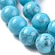 Synethetic perles turquoise brins TURQ-H063-8mm-1-3