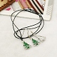 Fashion Jewelry Sets for Christmas: Adjustable Necklaces & Earrings SJEW-JS00193-01-3