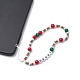 Cinturini per cellulari con perline di vetro natalizie HJEW-TA00009-4