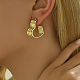 Brass Heart Stud Earrings XG2436-2