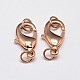 Rack Plating and Vacuum Plating Brass Lobster Claw Clasps for Jewelry Necklace Bracelet Making KK-I599-10mm-RG-RS-1