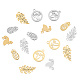 DICOSMETIC 32Pcs 4 Styles Tropical Charms 2 Colors Pineapple Charms Cute Flamingo Pendants Hawaii Ring with Coconut Tree Charms Stainless Steel Pendants for DIY Jewelry Crafts STAS-DC0012-99-3