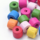 Spray Painted Natural Wood Beads WOOD-S038-27-LF-1