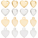 Beebeecraft 1 Box 80Pcs 4 Styles Heart Charms Stainless Steel Stamping Blank Tag Blank Mental Heart Tag for Mother's Day Valentine's Day Birthday DIY Earring Jewellery Making STAS-BBC0001-94-1