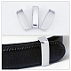 GORGECRAFT 3PCS Belt Buckle Loop Replacement Alloy Leather Belt Hardware Belts Loop Keeper for 38-39mm Belts Buckle Accessories (Platinum) DIY-GF0005-80P-4