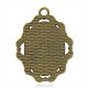 Antike Bronze überzogen Rhombus Legierung gefärbt synthetischen Türkis Anhänger PALLOY-J630A-03AB-NF-2