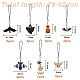 SUPERFINDINGS 12pcs Halloween Theme Cell Phone Straps 7.8~9.2cm Ghost Pumpkin Fashion Phone Lanyard Strap All Saints' Day Cat Bat Pirate Phone Chain Strap HJEW-FH0006-48-2