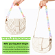 WADORN 2Pcs 2 Style Rainbow Color Transparent Acrylic Curb Chain Bag Handles AJEW-WR0001-66-3