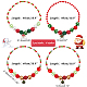 4Pcs 4 Styles ABS Plastic Pearl & Acrylic & Resin Beaded Necklaces Set NJEW-AB00010-3