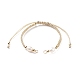 Bracelet de perles tressées en polyester semi-fini AJEW-JB01128-3