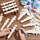 OLYCRAFT 120pcs Unfinished People Shaped Craft Sticks Natural Wood People Sticks 5.5 Inch High Creativity Wooden Sticks Blank Wood Cutouts Slices for DIY Painting Arts Craft Projects - 4 Styles WOOD-OC0002-98-3
