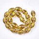 Perles de verre au chalumeau faites main dorées LAMP-Q030-02E-2