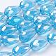 Electroplate Glass Beads Strands EGLA-D015-15x10mm-22-3