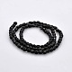 Faceted Drum Black Glass Beads Strands GLAA-A032-3mm-02-2