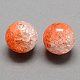 Two Tone Transparent Crackle Acrylic Beads CACR-R009-8mm-05-1