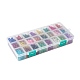 24 couleurs de perles de verre craquelées transparentes CCG-JP0001-01C-5