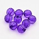 Faceted Round Transparent Acrylic Beads TACR-P053-30mm-25D-1