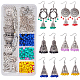 SUNNYCLUE 1 Box DIY 6 Pairs Traditional Ethnic Indian Jhumka Jhumki Dangle Earrings Making Kit Jewellery Making Kit Supplies for Beginners Instruction Platinum DIY-SC0003-10-1
