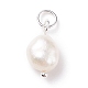 Ciondoli di perle d'acqua dolce coltivate naturali di grado b PALLOY-JF01497-03-2
