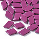 スプレー塗装合金マルチ連リンク  カドミウムフリー＆鉛フリー  タイル弾性ブレスレット作り用  平行四辺形  赤ミディアム紫  15.5x8x5mm  穴：1mm PALLOY-T075-06F-1