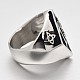 Personalized Retro Men's 316 Stainless Steel Wide Band Finger Rings RJEW-J066-38-23mm-2