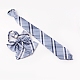 Conjunto de corbatas y corbatas con cremallera y lazo de poliéster ajustable para mujer de estilo preppy AJEW-WH0113-29A-1