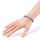 Bracelets extensibles en perles de chalumeau ronds faits à la main X-BJEW-JB05974-02-3