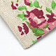ポリコットン（ポリエステルコットン）パッキングポーチ巾着袋  印刷された花で  小麦  14x10cm X-ABAG-T004-10x14-10-5