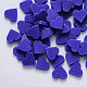 手作り樹脂クレイカボション  ハート  暗紫色  8~9x9x1~2.5mm  約350個/50g X-CLAY-R084-16-01-1